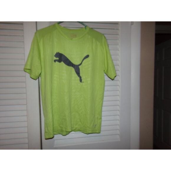 Puma Other - Vintage 80s Puma lime green performance fabric t L